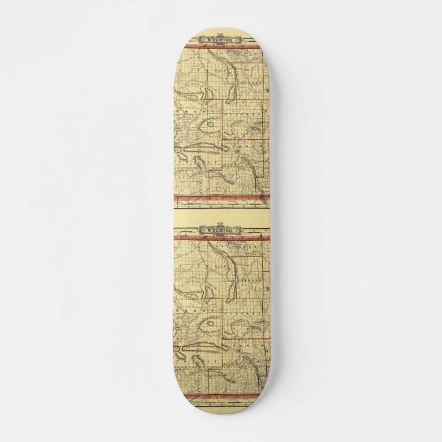 Skate Mapa do Wyoming em 1895 (Frente)