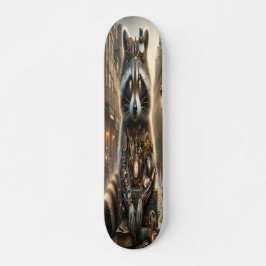 Skate "Maravilha Mecânica: O guaxinim Steampunk