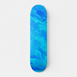 Skate Marble Swirl Aqua Blue