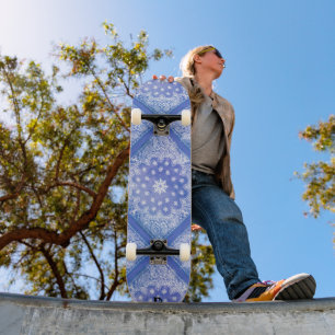 Skate Marca Dd Padrão Bandana Azul