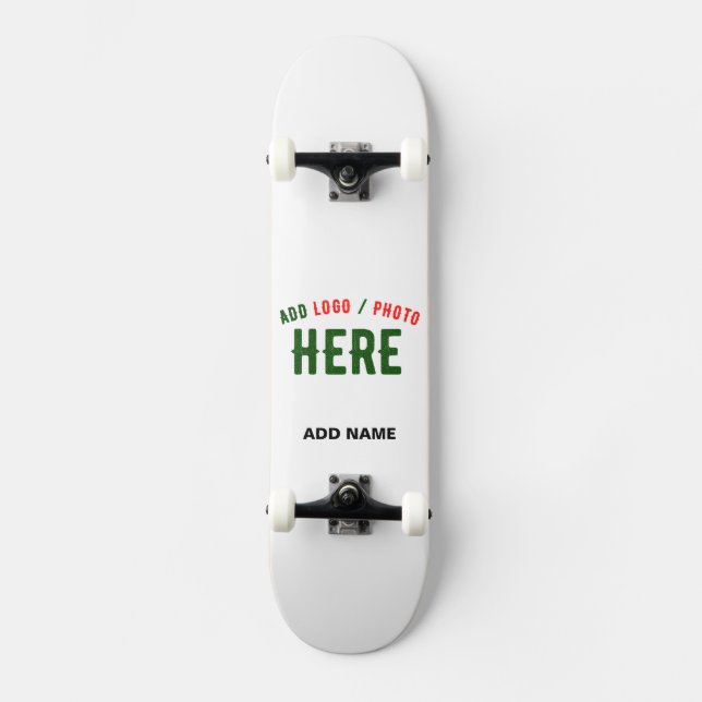 SKATE MARCA VERIFICADA BRANCA PERSONALIZÁVEL MODERNA (Frente)