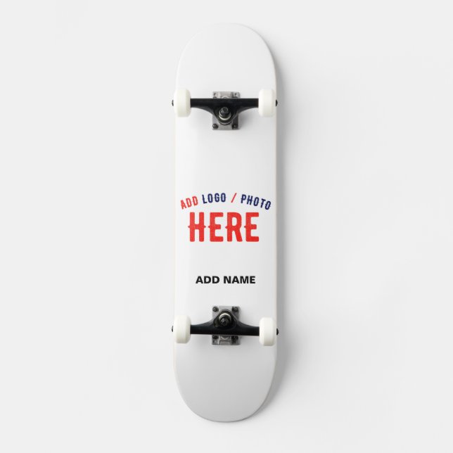 SKATE MARCA VERIFICADA BRANCA PERSONALIZÁVEL MODERNA (Frente)