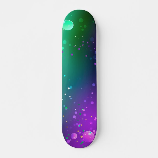Skate Mardi Gras Festivo Purple Background (Frente)