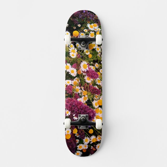 Skate Margarida e flores roxas (Frente)