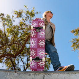 Skate Margaridas Xadrez em Tabuleiros Xadrez Vermelhos e
