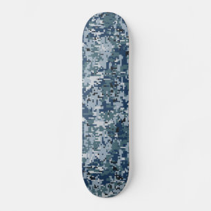 Skate Marinho Blue Digital Camouflage Decor
