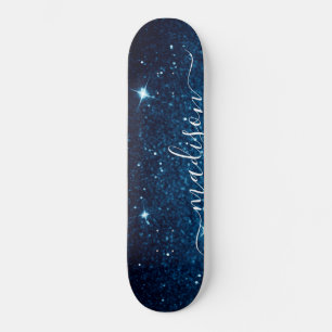 Skate Marinho Blue Sparkle Glitter Personalizado