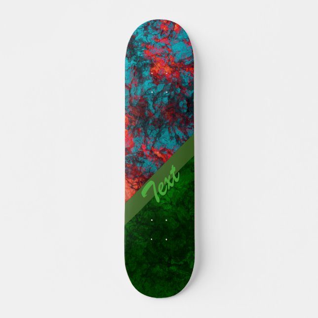 Skate marinho de mármore texturizado abstrato laranja es (Frente)
