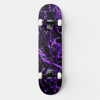 Skate Mármore Roxo e Negro (Caminhões e Rodas Completas)