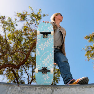 Skate Maz Floral Bubbles Bolinhas - White Baby Blue