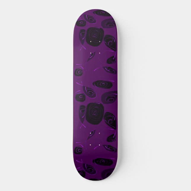 Skate Mazipoodles Peixes Rosas Violeta Preto (Frente)