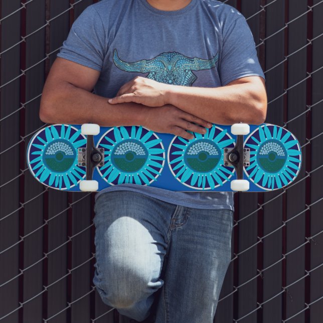 Skate Mazipoodles Sunflower Sunshine: Blue 1 (Ao ar livre 3)