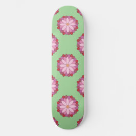 Skate Medalhão Verde-Asiático Pastel Rosa Floral