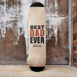 Skate Melhor Pai Alguma Vez Tendy Watercolor Dia do Pai<br><div class="desc">Melhor Pai Alguma Vez Tendy Watercolor O Quadro De Papéis para o Dia dos Pais. O fundo cor d'água laranja esbranquiçada com o melhor texto do pai de todos os tempos está na tipografia de tendência. Personalize o texto.</div>