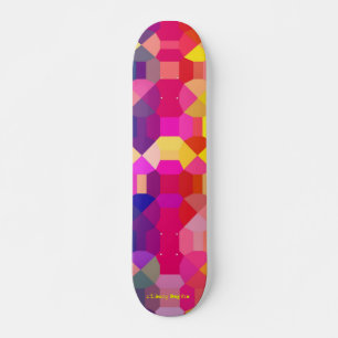 SKATE MELHORES SKATEBOARDS - RAINBOW MOSAIC - PERSONALIZ