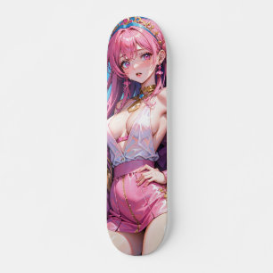Skate Menina de Animação Bonita