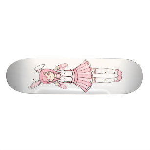 Skate Menina de coelho cor-de-rosa bonito Lolita do