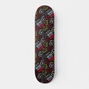 Skate Menina Mau   Padrão Preto, Vermelho e Amarelo