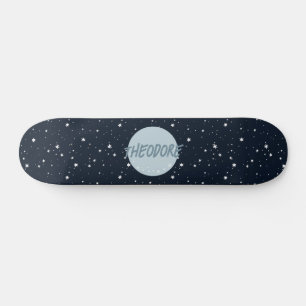 Skate Meninos nome personalizado estrelas da lua criança