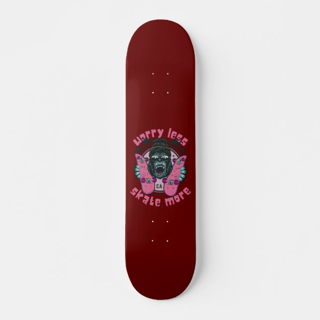 SKATE MENOS PREOCUPADO MAIS edição de gorila (Frente)