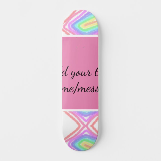 Skate Mensagem personalizada de adicionar nome à aquarel (Frente)