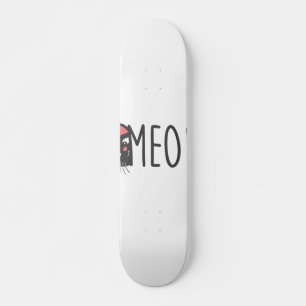 Skate Meow cat - Escolher cor de fundo