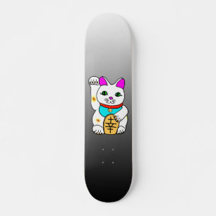 SKATE MEOWIES LUCKY CAT MANEKI NEKO GREY / BLACK