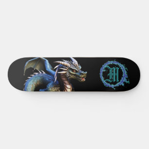 Skate *~* Metálico AP88 Dragão Teal Elemental Fierce