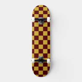 Skate Metallic Gold with Maroon Square Style