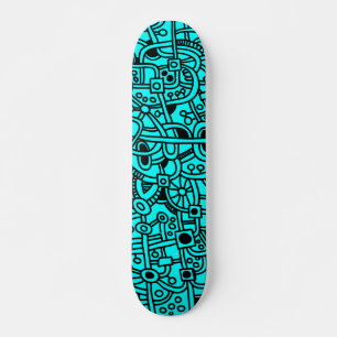 Skate Metrópolis I - Preto em Ciano
