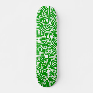 Skate Metrópolis II - Branco sobre Verde
