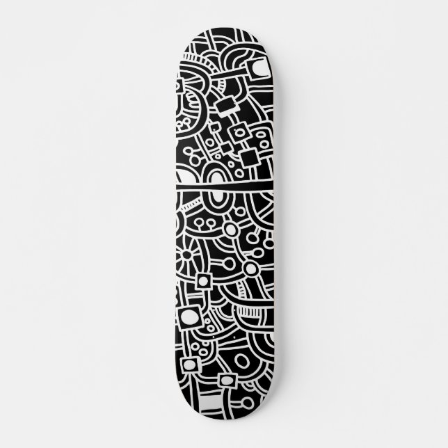 Skate Metropolis III - Branco em Preto (Frente)