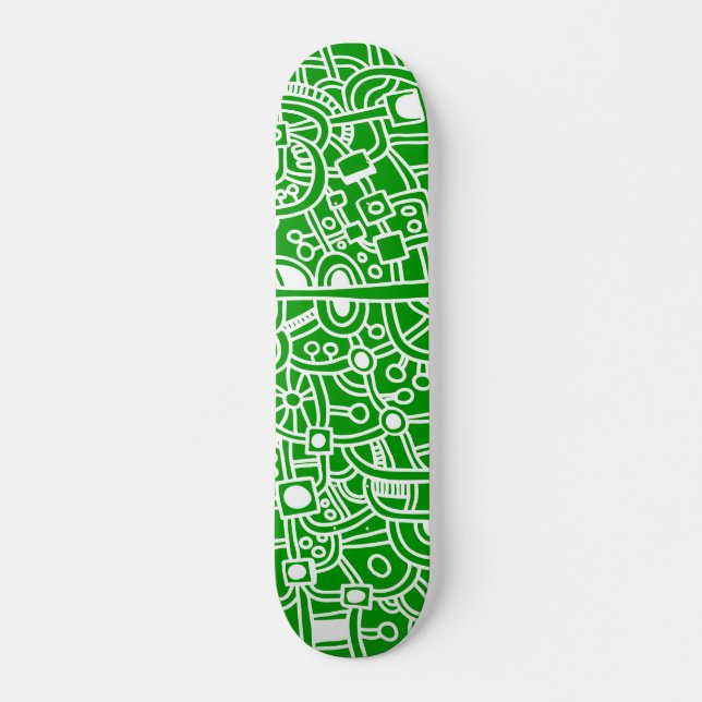 Skate Metropolis III - Branco sobre Verde (Frente)