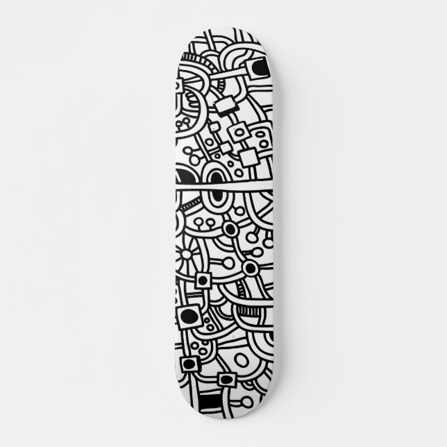 Skate Metropolis III - Preto em Branco (Frente)
