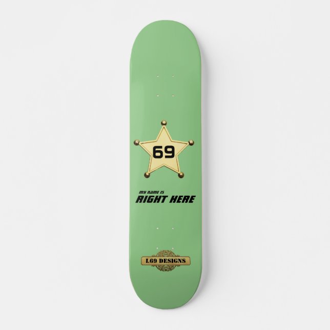 skate "Meu nome está aqui" (Frente)