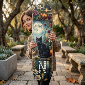 Skate Midnight Moon Black Cat Botanicals Monograma Místi