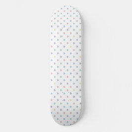 Skate Minimalist Soft Pastel Heart Pattern  