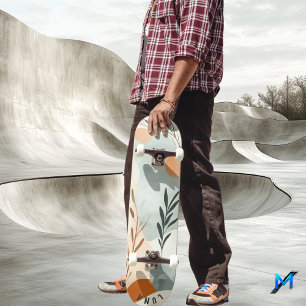 Skate Minimalista Abstrato - Design Orgânico Terroso Sua
