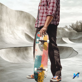 Skate Minimalista Abstrato Tom Terra - Pincelada Suave