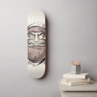 Skate Minimalista Daruma Japonês | Zen Kintsugi