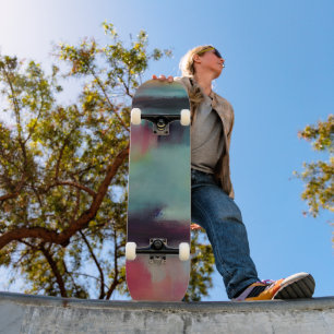 Skate Mistura abstrata colorida escura