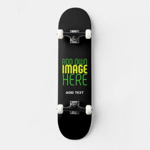 SKATE MODELO DE TEXTO DE IMAGEM NEGRA SIMPLES EDITÁVEL M