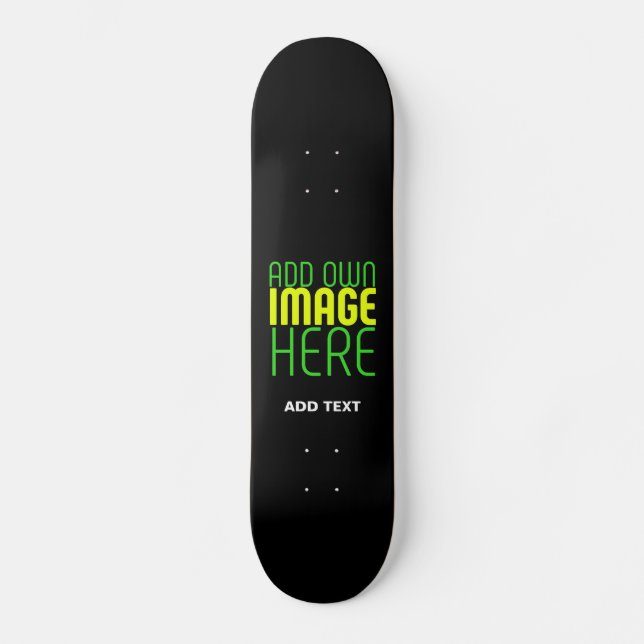 SKATE MODELO DE TEXTO DE IMAGEM NEGRA SIMPLES EDITÁVEL M (Frente)