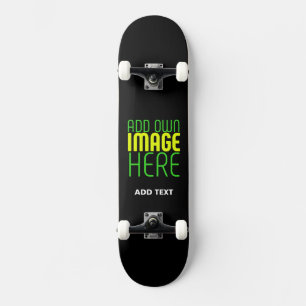 SKATE MODELO DE TEXTO DE IMAGEM NEGRA SIMPLES EDITÁVEL M
