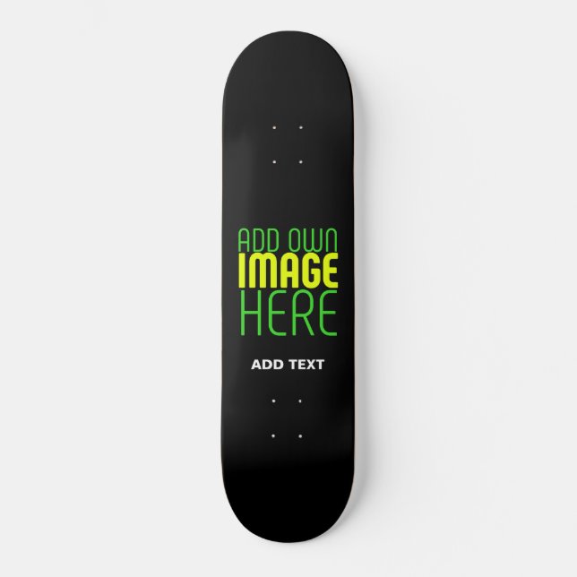 SKATE MODELO DE TEXTO DE IMAGEM NEGRA SIMPLES EDITÁVEL M (Frente)
