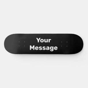 Skate Modelo de Texto Simples Preto e Branco
