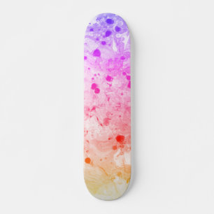 Skate Modelo Tendência Tinta-Rosa Azul Roxo Verde