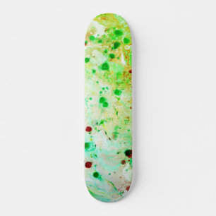 Skate Modelo Trendy Yellow Green Modern Abstrato