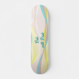 Skate Modern Abstract Pastel Fluid Waves & Mesh
