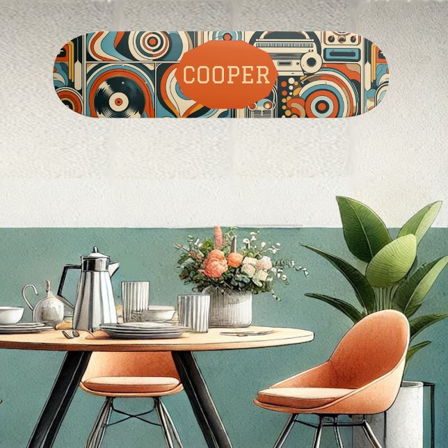 Skate Modern Cool Geometric Forms Quirky Psychedelic Art (Modern Cool Geometric Forms Quirky Psychedelic Art Skateboard)